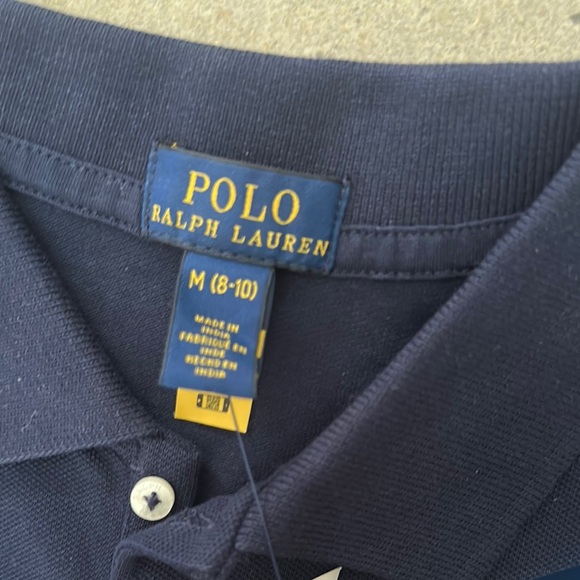 NWT Navy Polo Dress Size M 8-10 - Picture 3 of 3